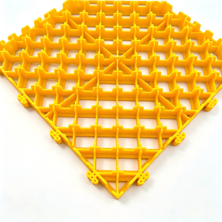 3.0cm Interlocking PP Car Wash Drain Grate | 333×333mm Non Slip Plastic Garage Floor Grid